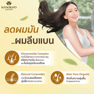 Khaokho Talaypu เขาค้อทะเลภู แชมพู สูตรโสมและขิง ช่วยลดความมันและคันหนังศีรษะ (450 มล.)