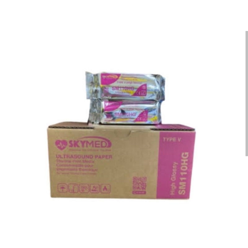 กระดาษปริ้นอันตราซาวด์ SM110HG Sky Med Thermal paper for Ultrasound SM-110HG SM 110HG เทียบเท่า UPP1