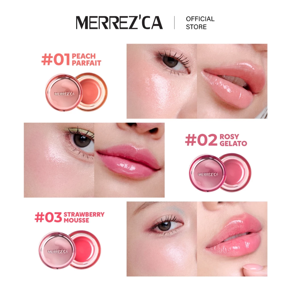 Merrezca Panna Cotta Lip&Cheek Pot ลิปบาล์มเนื้อเจลลี่ 88.34 % DewyEssence ทาได้ทั้งแก้มและปาก thumbnail 8