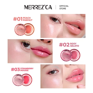 Merrezca Panna Cotta Lip&Cheek Pot ลิปบาล์มเนื้อเจลลี่ 88.34 % DewyEssence ทาได้ทั้งแก้มและปาก