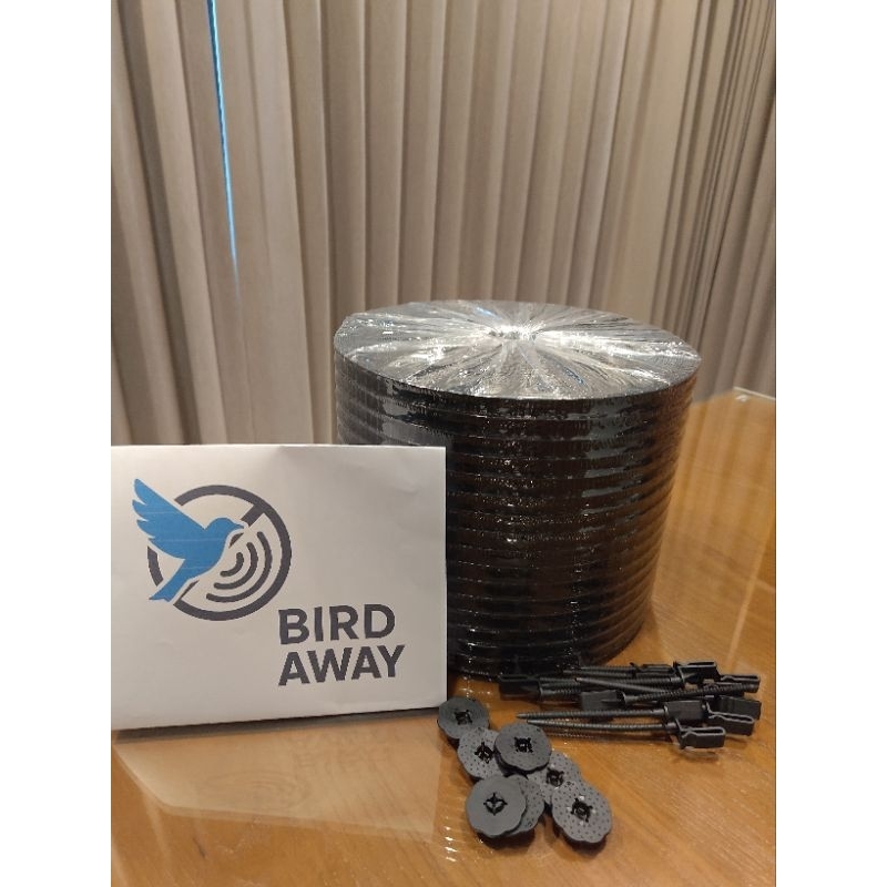 ตาข่ายกันนกเข้าโซล่าเซลล์ ตะแกรง bird-net พร้อมคลิปล็อค แบบกราวาไนท์หุ้มPVC สีดำ 8นิ้ว  ป้องกันนกทำรังใต้แผง โซล่าเซลล์