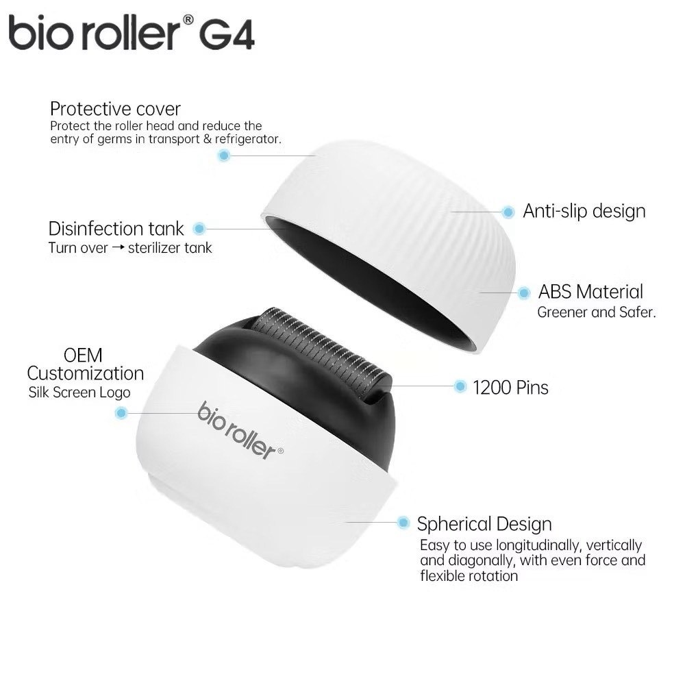 [ส่งจากกรุงเทพ] Bio Roller G4 นวด Pins1200 ไทเทเนียม Needling Hair Growth Care Derma Roller บํารุงผิ