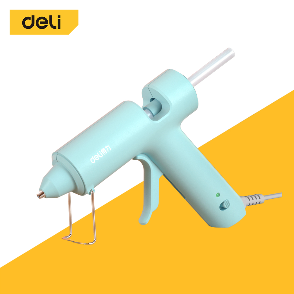 Deli ปืนกาว ปืนกาวไฟฟ้า 20W ปืนยิงกาว สีฟ้าพาสเทล มินิมอล ร้อนไว ใช้งานง่าย เหมาะกับงาน DIY Glue Gun