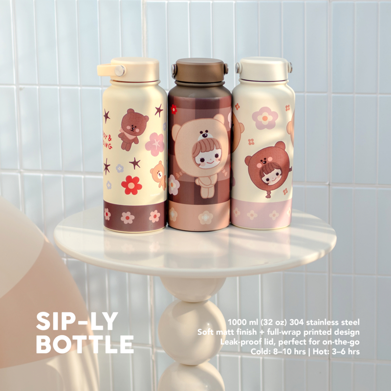 FAHFAHS | Sip-ly Bottle กระบอกน้ำเก็บความเย็น ขนาด 1 ลิตร (พร้อมจัดส่ง) ราคา ถูกที่สุด ดีลบีเคเค แกลเลอรีภาพที่ 2