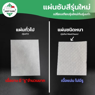 MostClean Color Catcher แผ่นดักจับสีตกขณะซัก ชนิดหนาพิเศษ ดูดสีที่หลุดระหว่างซัก ไม่ต้องแยกผ้าสีซัก