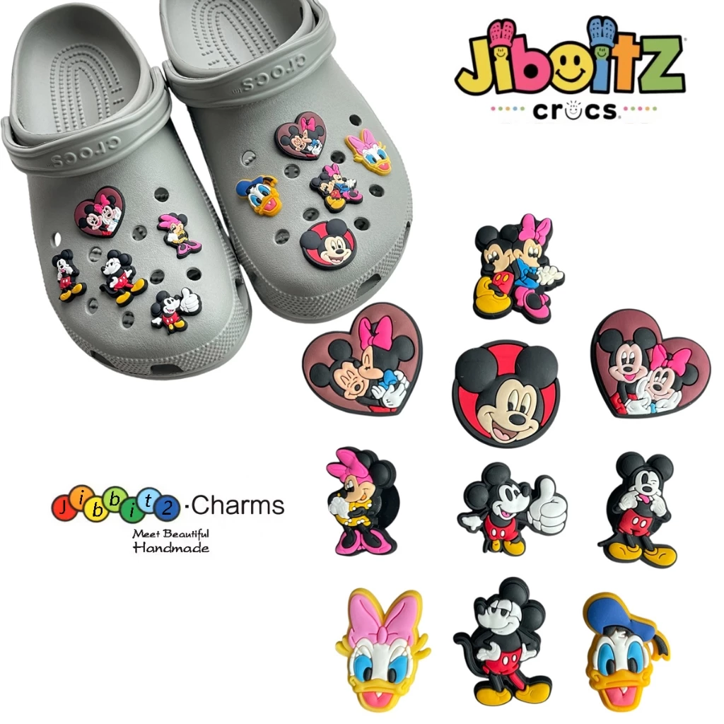 พร้อมส่ง ตัวติดลายMickey จิ๊บบิท ลายมิกกี้เมาส์ มินนี่ น่ารักมาก jibbitz Crocs ตัวติดรองเท้ามีรู DIY