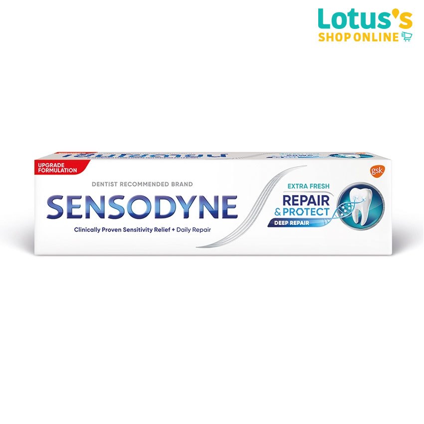 เซ็นโซดายน์ ยาสีฟันรีแพร์แอนด์โพรเทคเอกตร้าเฟรช 100 กรัม SENSODYNE TOOTHPASTE  REPAIR AND PROTECT EXTRA FRESH 100 G.