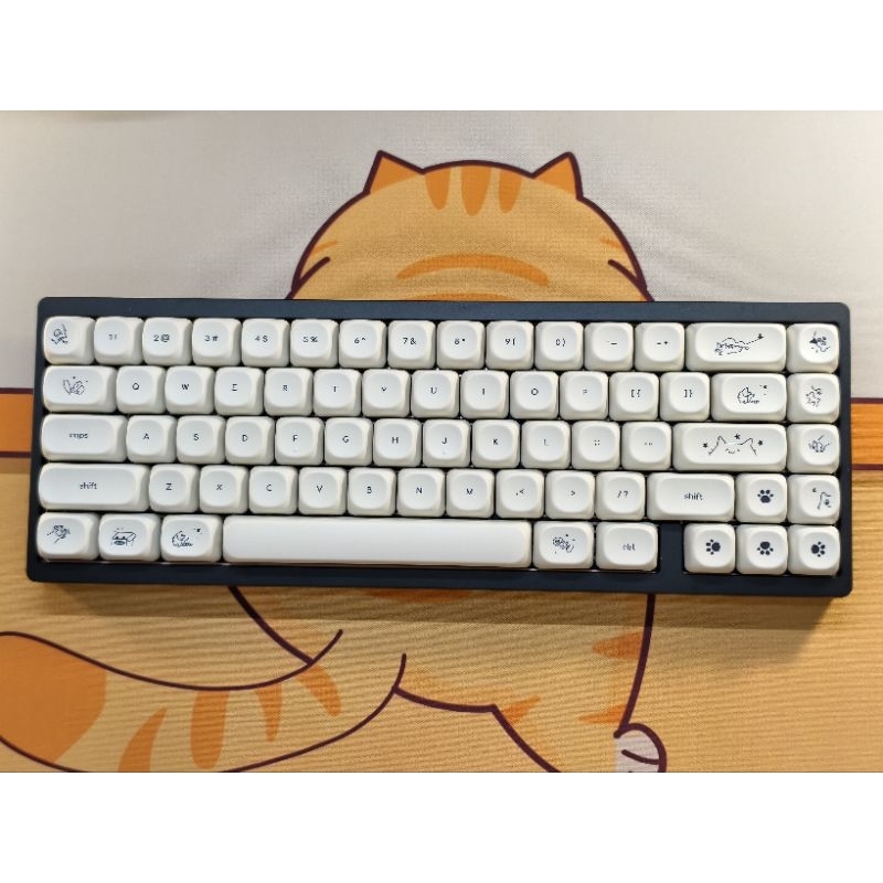 🇹🇭 ฟรีสติ๊กเกอร์ไทย Minimalist MOA Keycaps โคตรน่ารัก 124 ปุ่ม คีย์แคป มินิมอล PBT พร้อมส่งจากไทย