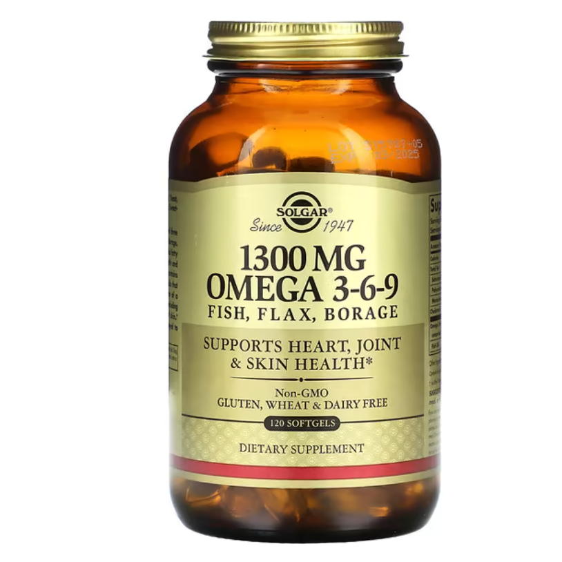 Solgar, Omega 3-6-9, 1,300 mg, 120 Softgels
