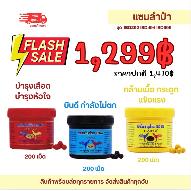 [โปรโมชั่น] ลำปำ…อาหารสัตว์ปีกชุดเลี้ยง IBD292 494 696