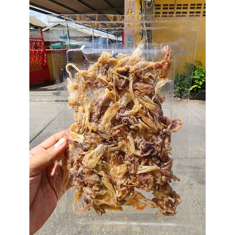 หนวดหมึกจืด แห้ง เบา ได้เยอะ 200 กรัม อาหารทะเลแห้ง แพ็คซีลสูญอากาศอย่างดี สามารถนำไปทอดทานเล่น กับแกล้ม ทานกับข้าวอร่อย
