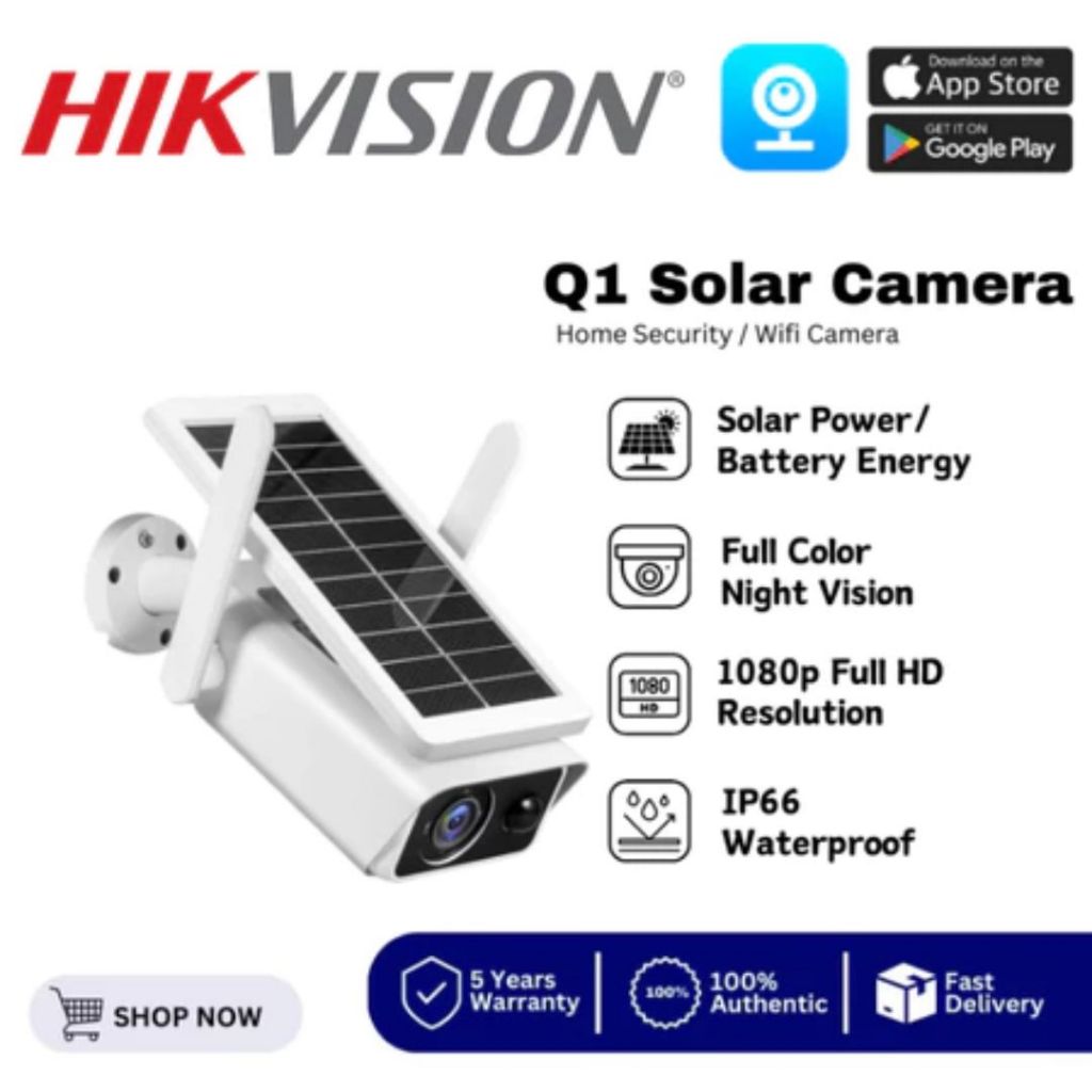 HIKVISION Q1 SMART SOLAR CCTV / Battery Power 4MP Wireless Wifi กล้องวงจรปิด พลังงานแสงอาทิตย์ กล้องวงจรปิดกันน้ำ