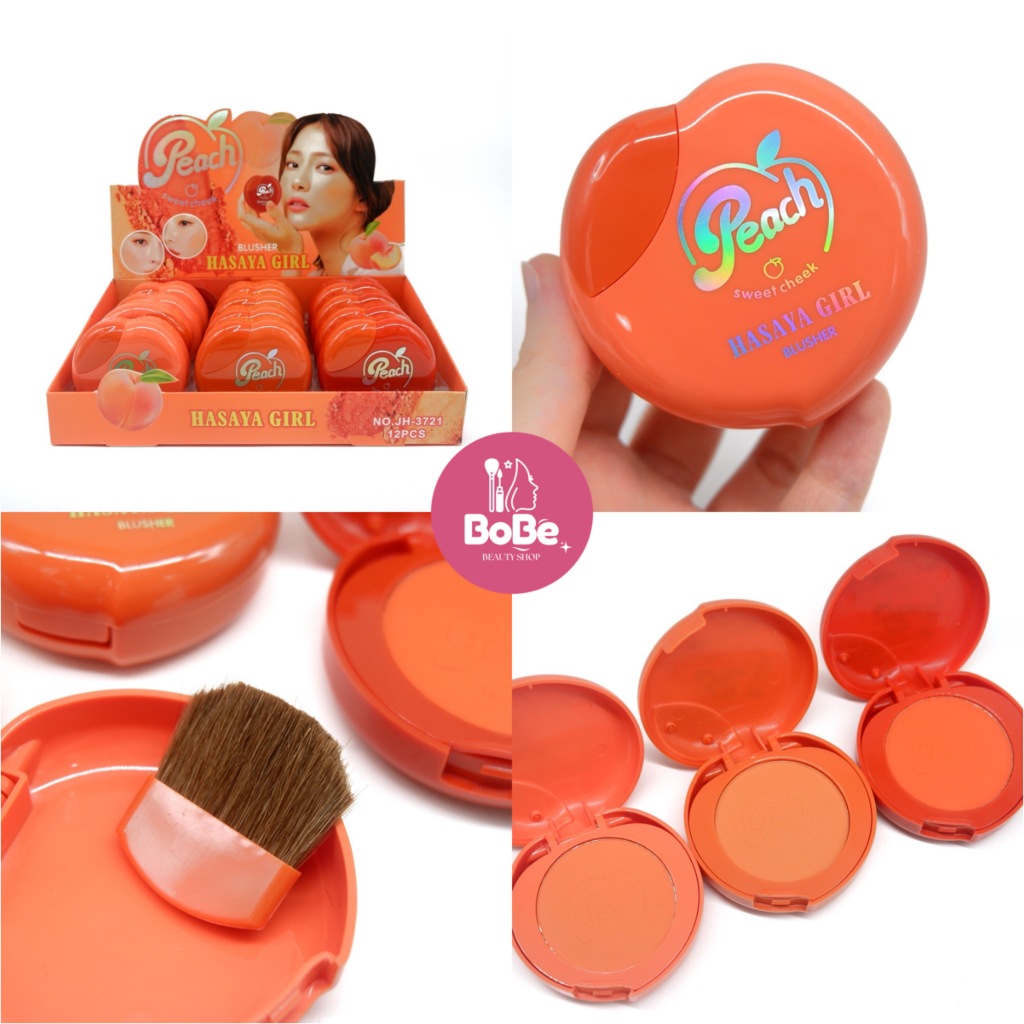 {12ตลับ} HASAYA GIRL Peach Color Blusher บลัชออนโทนสีพีช เนื้อแมทต์ ให้พวงแก้มมีสีสัน no.JH3721
