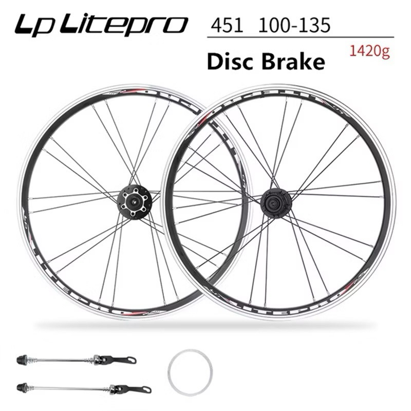 LP Litepro M100 20” 451 (100/135) ล้อจักรยาน รองรับ  7/8/9/10/11speed