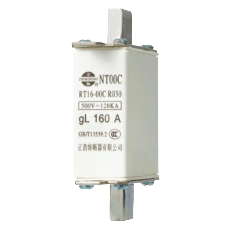 NT00C ( RT16-00C R030 ) 16A 20A 25A 32A 40A 50A 63A 80A 100A 125A 160A ฟิวส์ใบมีด HRC FUSE LINK 500V ″ZHENGRONG″ 正熔