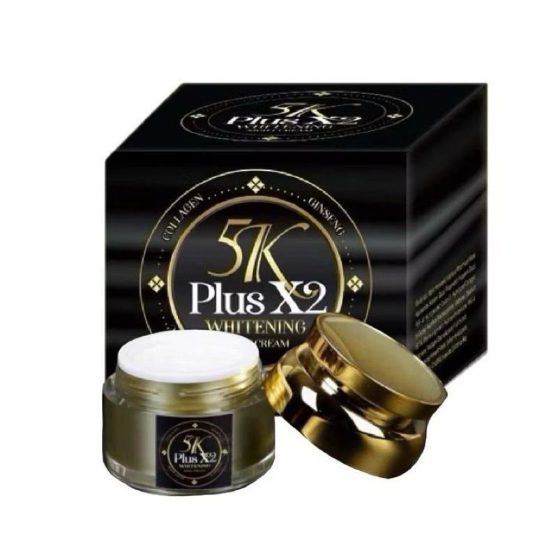 ครีม5K Plus X2 Whitening Night Cream บำรุงผิวหน้าไม่มีฝ้าไม่มีสิว ￼