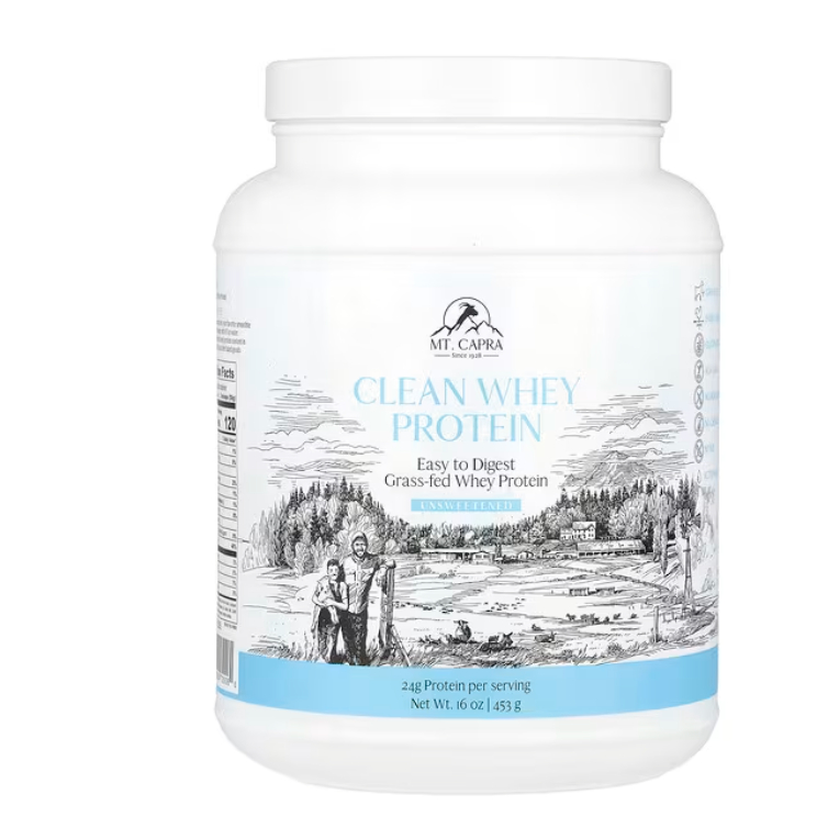 Mt. Capra, Clean Whey Protein, Unsweetened, 16 oz (453 g)