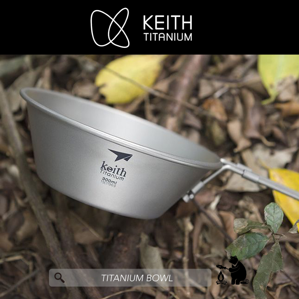 ถ้วยเซียร่า ใส่อาหาร Titanium bowl 300ml - Keith Titanium