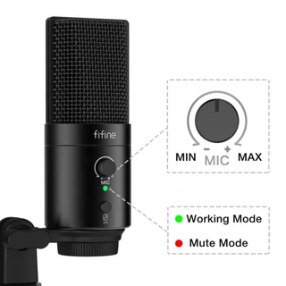 [กรุงเทพฯ ส่งด่วน] FIFINE K683B USB ไมค์อัดเสียง Condensor รองรับ OBS Discord ประกันศูนย์ไทย 1 ปี