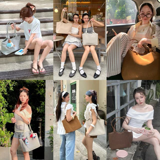 Littlewhitestore Everyday tote bag แถมใบเล็กทุกสี