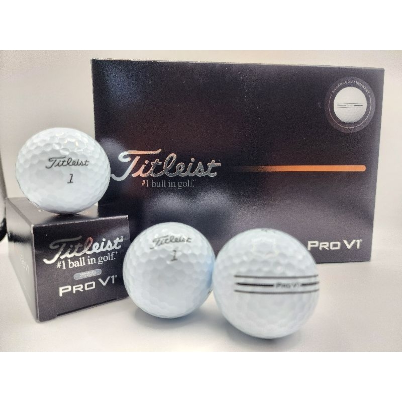 2025  titleist Prov1 golf ball enhanced alignmentเส้นเล็งสามขีด ยาวกว่าปกติ 65%