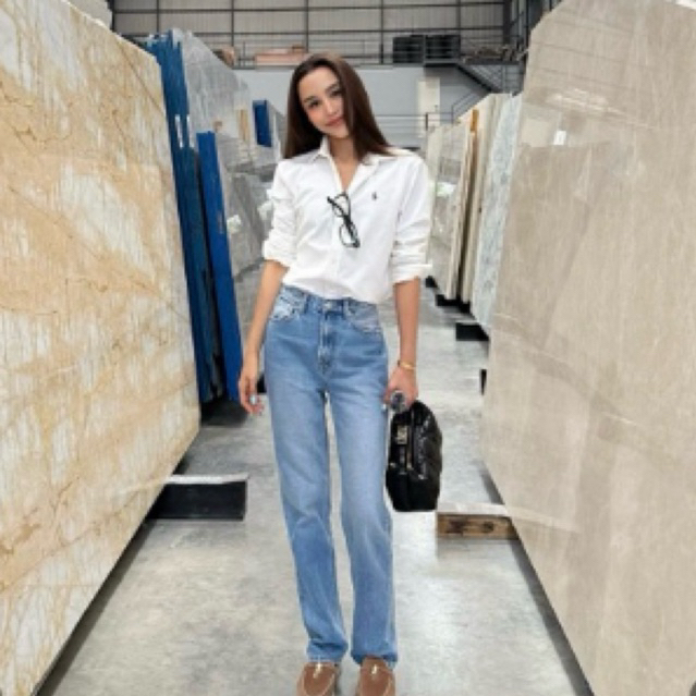 #New กางเกงยีนส์ #aimerwoman ซื้อมาผิด สี ของใหม่ ราคานี้มากกก ราคาเต็ม 2,390 ลดให้เหลือ 1,890 ❤️‍🔥❤