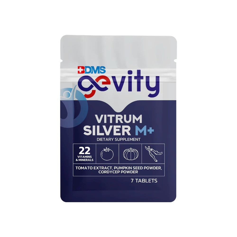GEVITY VITRUM SILVER M+ 6 X7 'S SACHET จีวิตี้ ไวทรัม ซิลเวอร์ เอ็ม 7 เม็ด [1ซอง]
