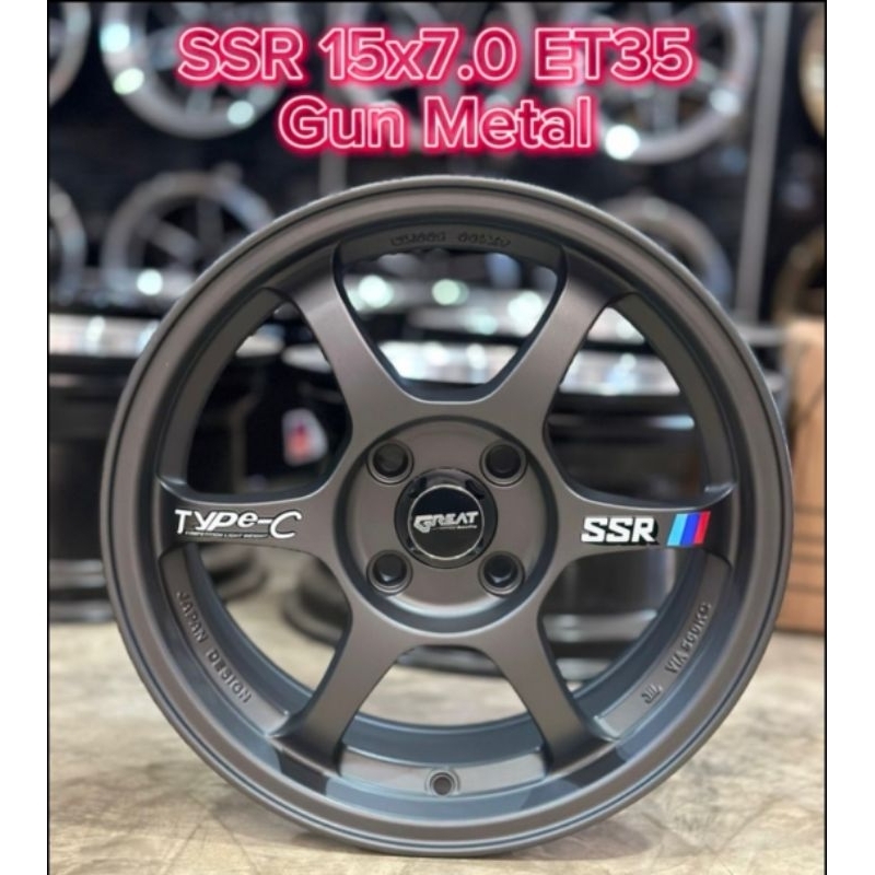 ล้อแม็กซ์ GREAT SSRขอบ15 4รู100กว้าง7นิ้ว ET35 รถเก๋ง แข็งแรง งานGREAT(ราคา4ล้อ)
