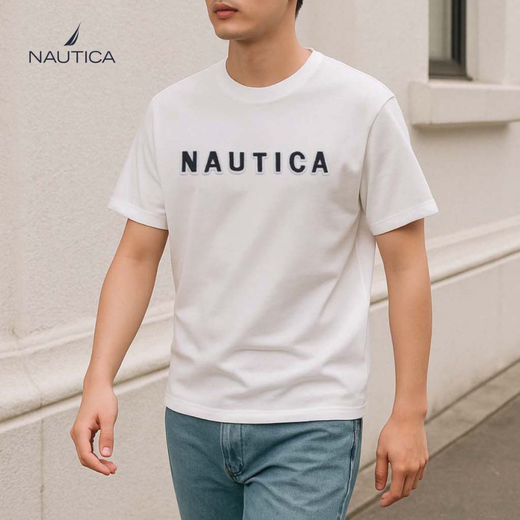 NAUTICA T-Shirt เสื้อยืด V25010026 1BW