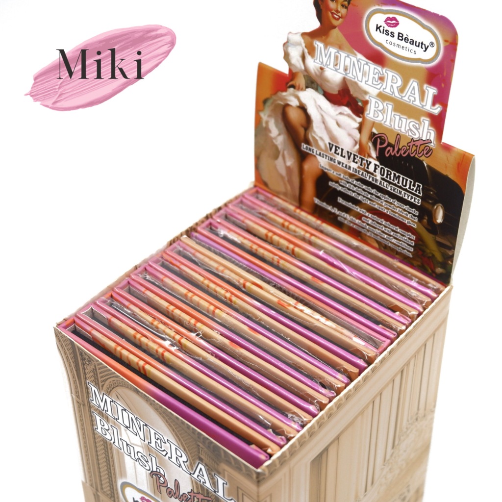 {12พาเลท} KISS BEAUTY Mineral Blush Palette พาเลทบลัชออน เนื้อแมทต์ เติมสีสันให้พวงแก้ม no.83033
