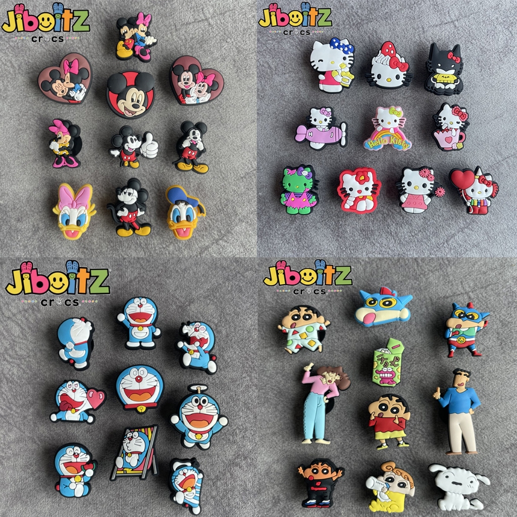 พร้อมส่ง ชุด jibbitz crocs จิ๊บบิท ตัวการ์ตูน เป็นเซต การ์ตูนตัวโปรดยกแก๊ง DIY ตัวติดตกแต่งรองเท้า