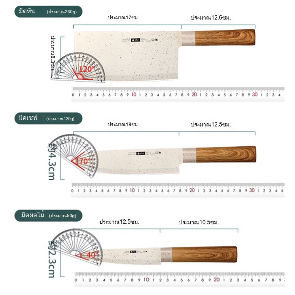 ชุดมีดทําครัว, มีดทําครัว, เขียง, มีดทําครัว, ชุดมีดทําครัว, มีดเชฟ, มีดทําอาหารคุณภาพสูง, ความคมสวยงาม - รูปที่ 7