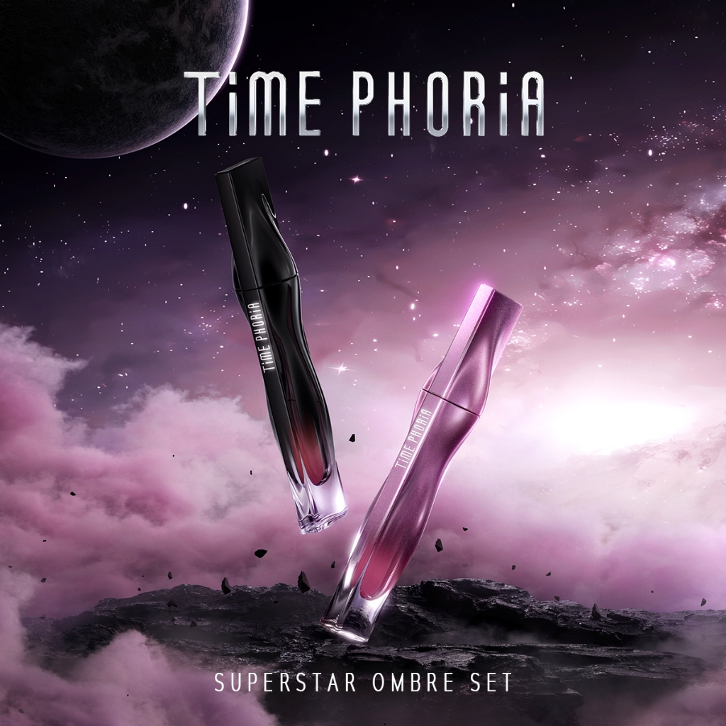 Time Phoria Stellar Dust Lip Stain #07 Quanta | Nebula Velvet Lip Cream 002 Lunaris