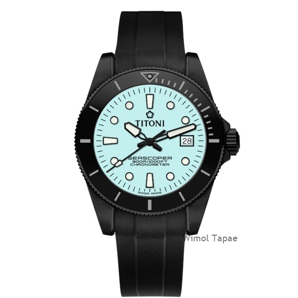 นาฬิกา TITONI Seascoper 300 Ice Blue DLC Limited Edition