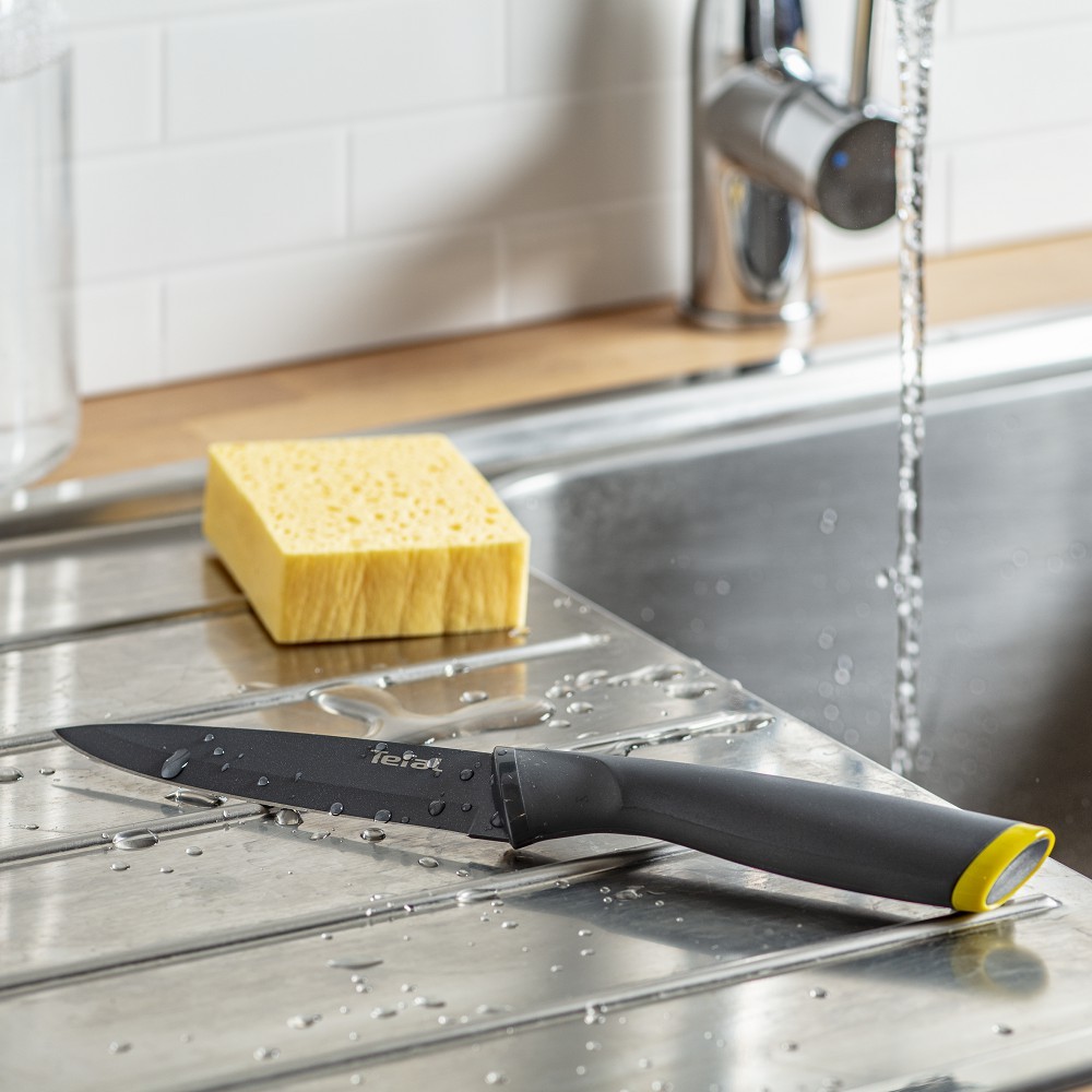 Tefal CW-Fresh Kitchen มีดทำอาหารสแตนเลส เคลือบไทเทเนียม 9/12 ซม. พร้อมปลอกมีด (Titanium Reinforced Coating)