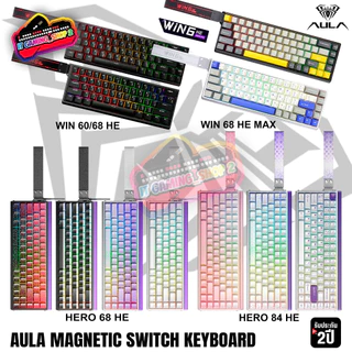 AULA WIN60 WIN68 HE HERO68/84/99 HE 8K Hz คีย์บอร์ดสวิตช์แม่เหล็ก RGB (SOCD) รับประกัน 2ปี ส่งฟรี
