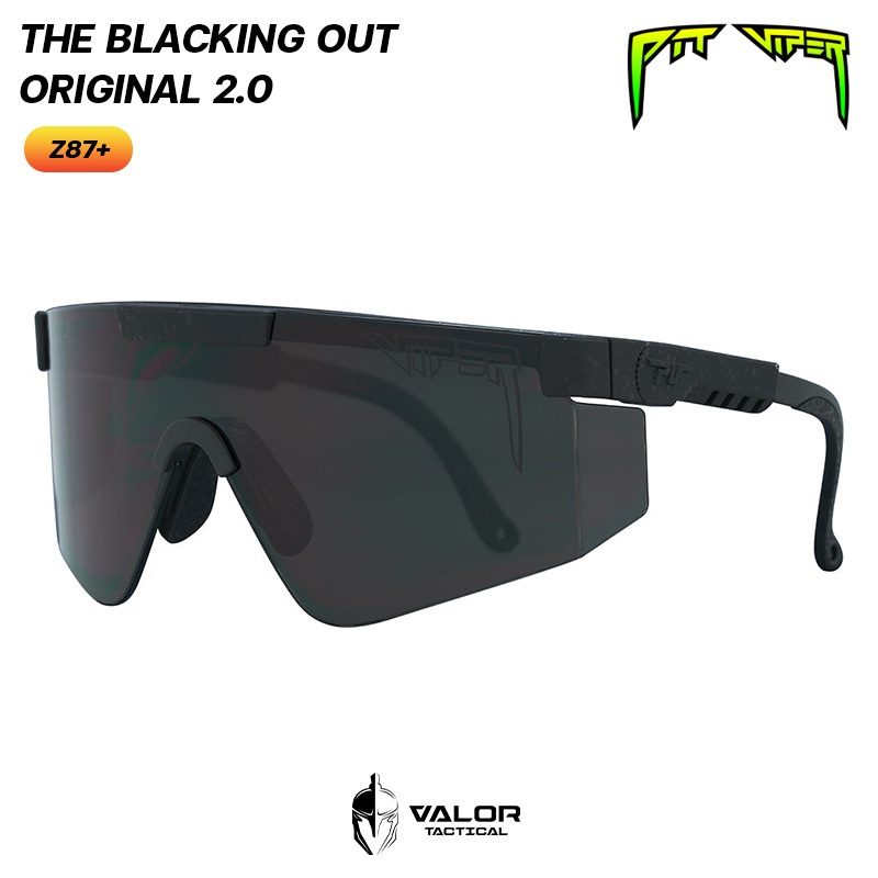 Pit Viper - The Blacking Out Original, Ballistic Smoke แว่นเซฟตี้ นิรภัย แว่นกันสะเก็ด ปรับขาแว่นได้