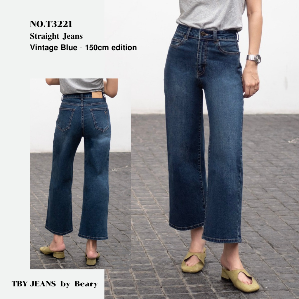 TBY JEANS by Beary กางเกงยีนส์  ขาเต๋อ ทรงกระบอกตรง ที่เอาใจสาวไซซ์มินิ รุ่น T3221