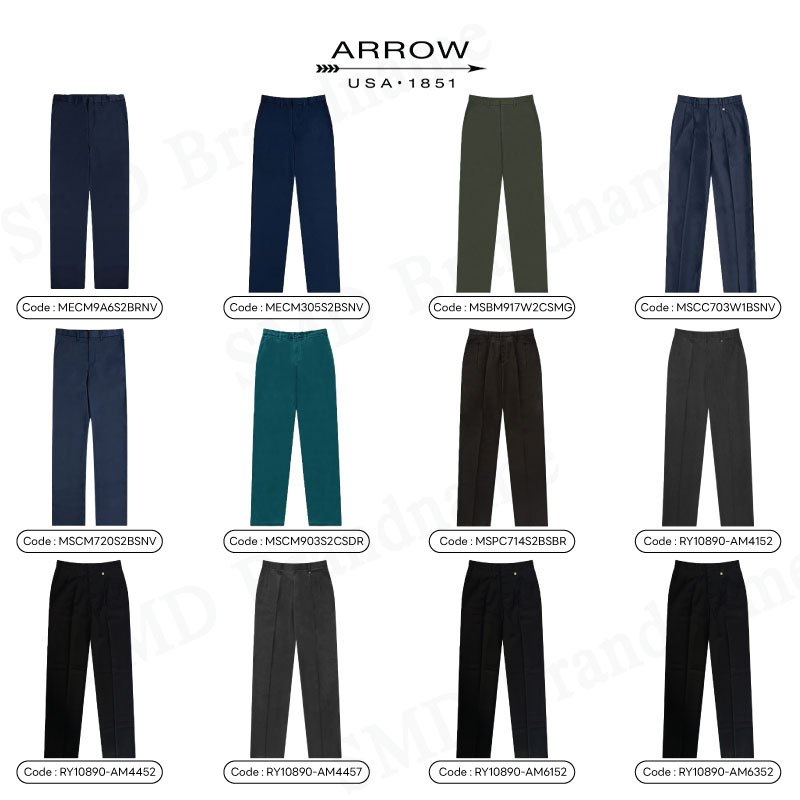 Arrow กางเกงสแล็ค ขายาว ทำงาน สำหรับผู้ชาย กางเกงแอโรว์ สินค้าจากชอป แท้ 100%