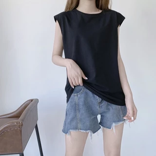 FASHION.61 เสื้อยืดแขนกุด คอกลม เสื้อยืด สไตล์เกาหลี รุ่น W6798