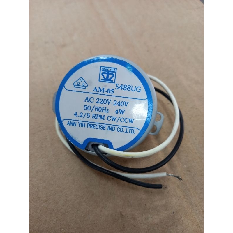 มอเตอร์​ส่ายพัดลม​ #AC220V-240VAC 4.2/5R​PM CW/CCW 50/60Hz  4Wบ่าสูง