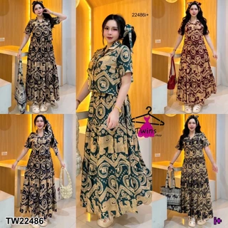 Set 3 ชิ้น เสื้อเชิ้ตครอป ช้าง + กระโปรงช้าง กับสายโบว์ TT22486