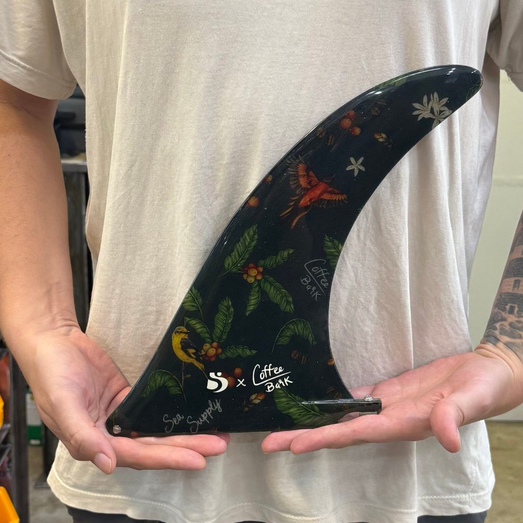 Hang 10 Surf Fin 10" Fiberglass Navy Coffee Bark