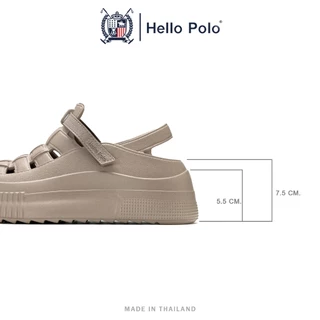 Hello Polo รองเท้าหัวโตผู้หญิง รองเท้าแตะผู้หญิงแฟชั่น พื้นหนานุ่ม แบบรัดส้น ลำลอง กันลื่น วัสดุEVA ส้นหนา 5.5 ซม HP8050