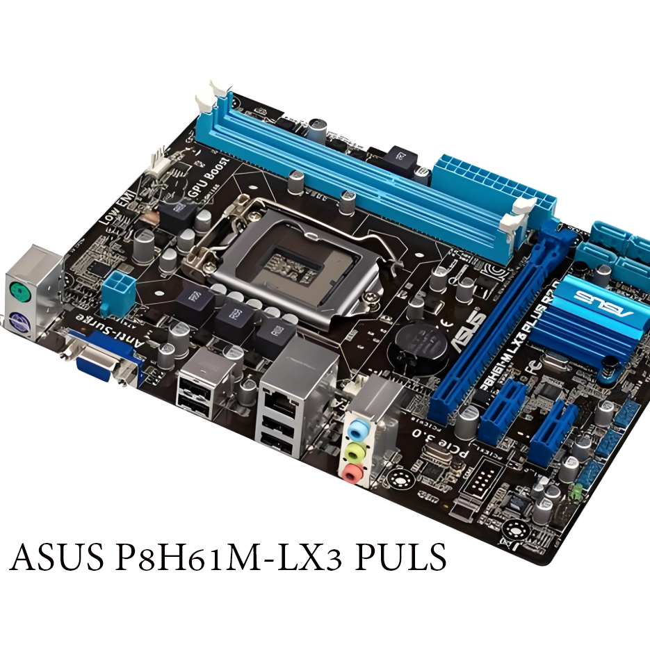 เมนบอร์ดคอมพิวเตอร์ P8H61-M LX3 PLUS รุ่นที่ 2 และ 3 Core i7/Core i5/Core i3, LGA 1155 รองรับหน่วยคว