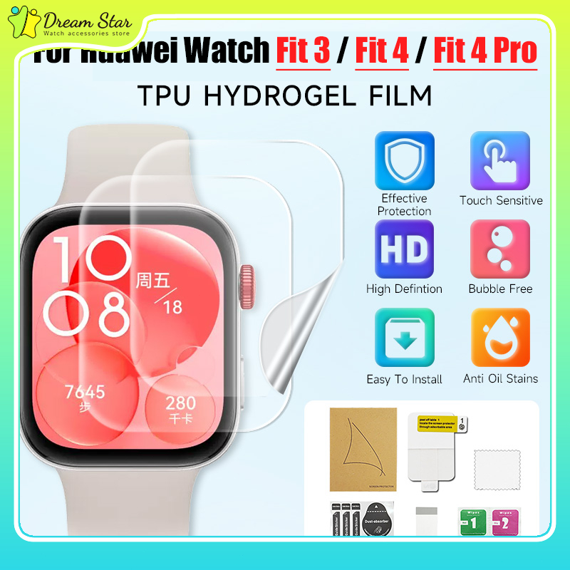 ฟิล์มกันรอย Huawei Watch Fit 3 / Fit 4 / Fit 4 Pro ฟิล์ม | ฟิล์มไฮโดรเจล | สินค้าของแท้ 100%