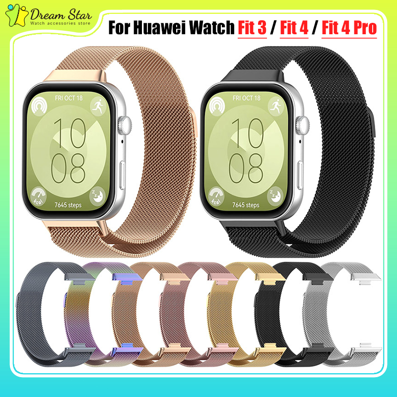 สายสแตนเลสสําหรับ Huawei Watch Fit 3 / Huawei Watch Fit 4 / Fit 4 Pro สายเปลี ่ ยนโลหะสําหรับ