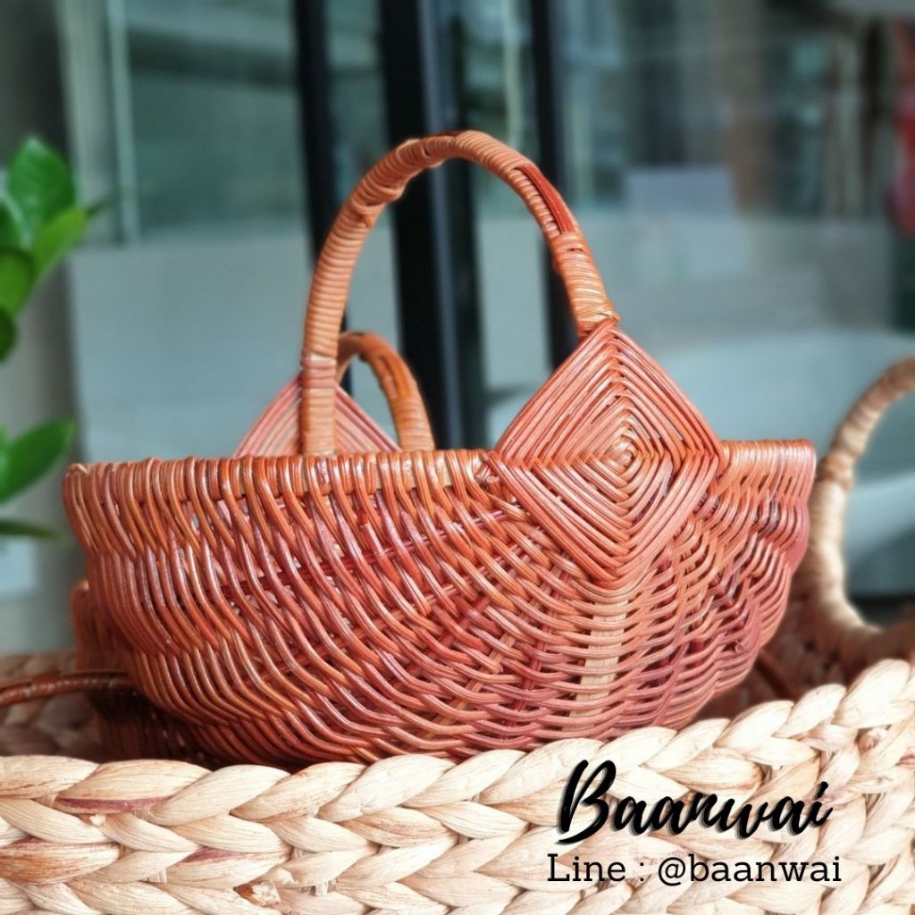 บ้านหวาย - กระเช้าเฟิร์น กระเช้าใส่ผลไม้