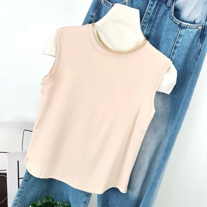 130-131 Deezyy เสื้อยืด คอกลม แขนกุด ผ้าSlippy - รูปที่ 3