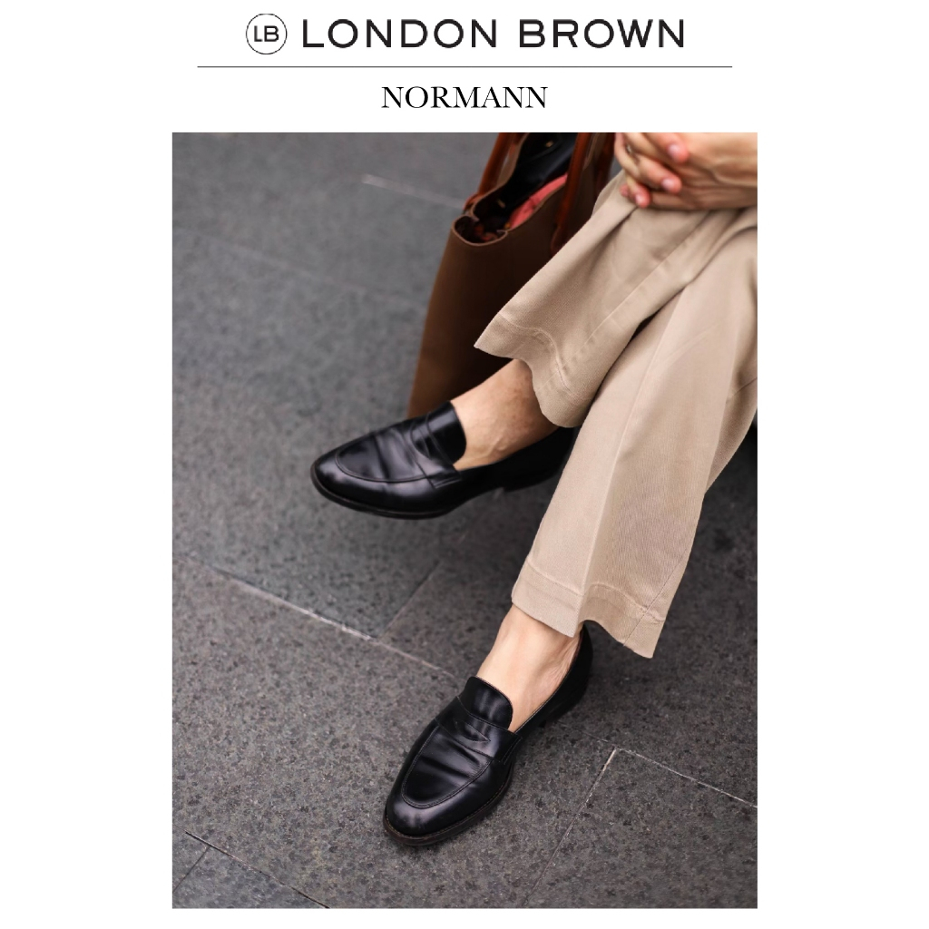 LONDON BROWN  - NORMANN รองเท้าหนัง PENNY LOAFER